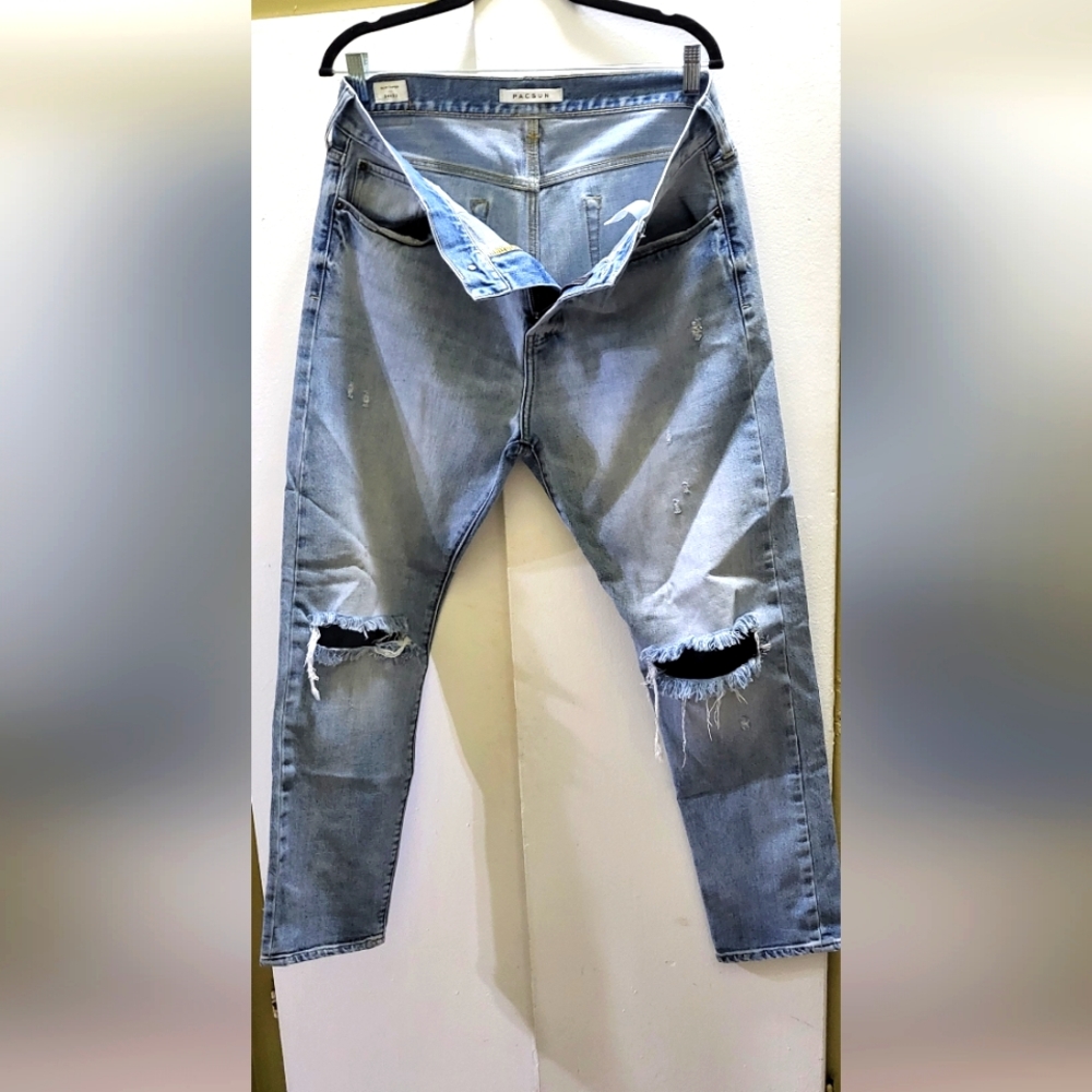 Mens Slim Light Blue Jeans